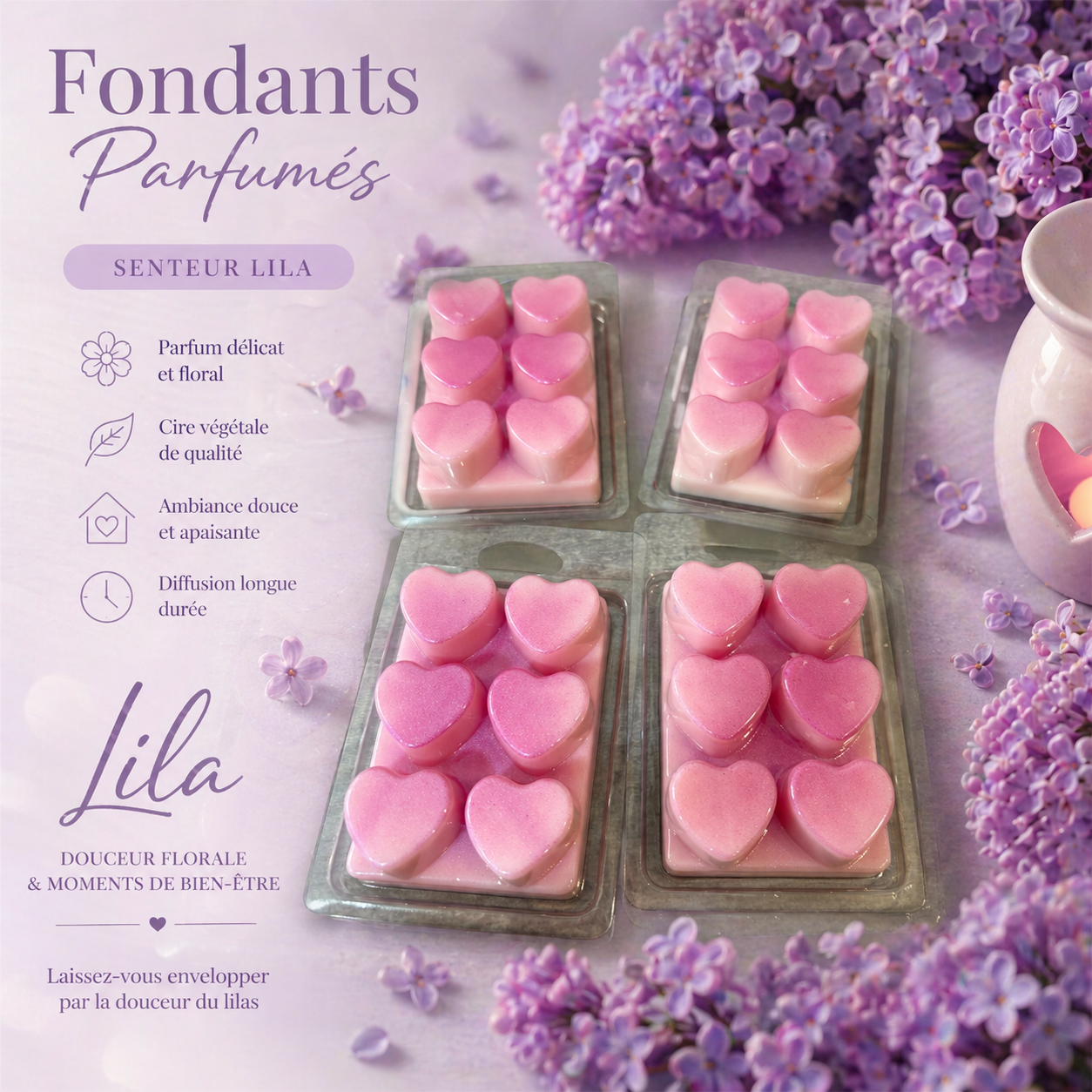 Fondant parfumé Lilas 60G