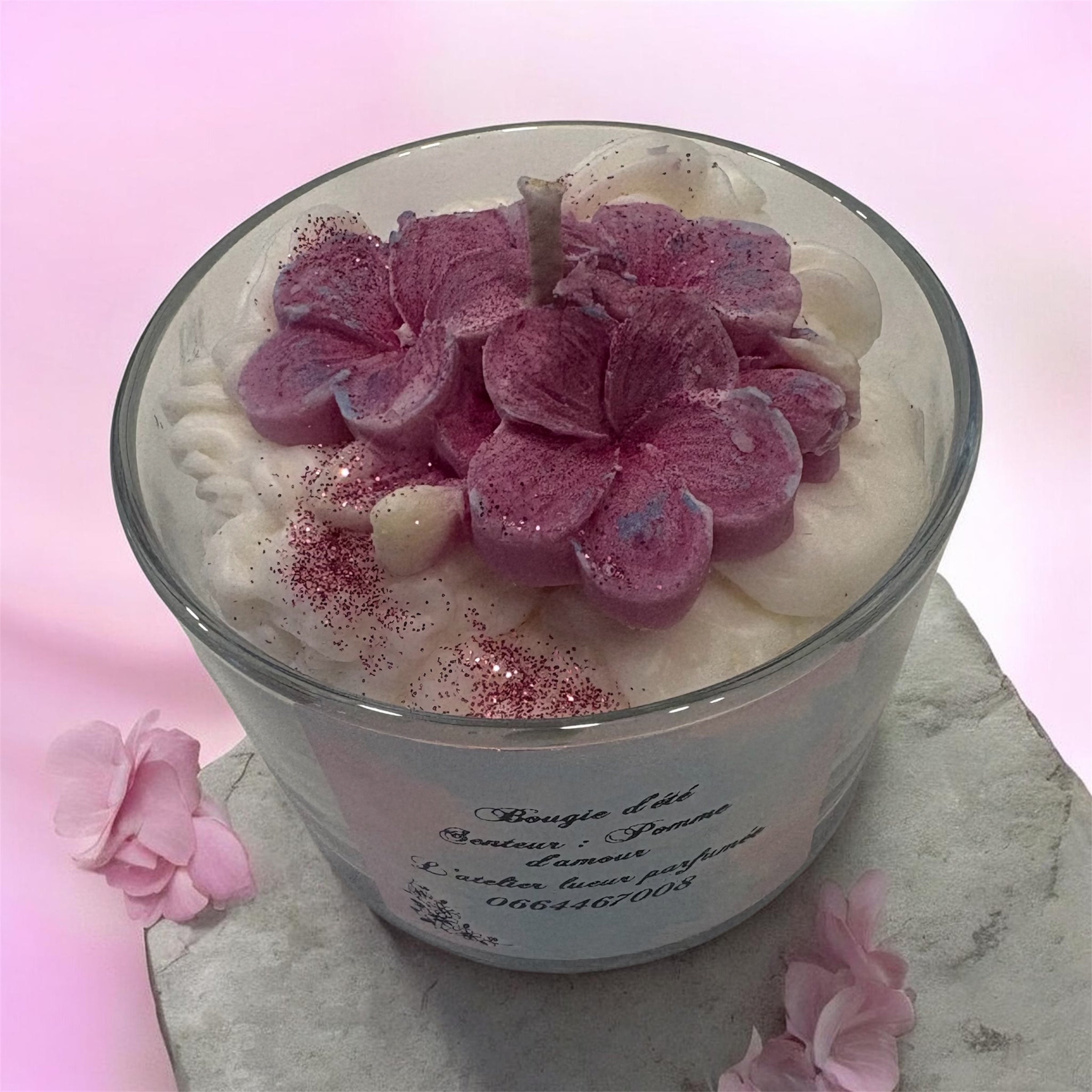 Bougie parfumée pomme d’amour