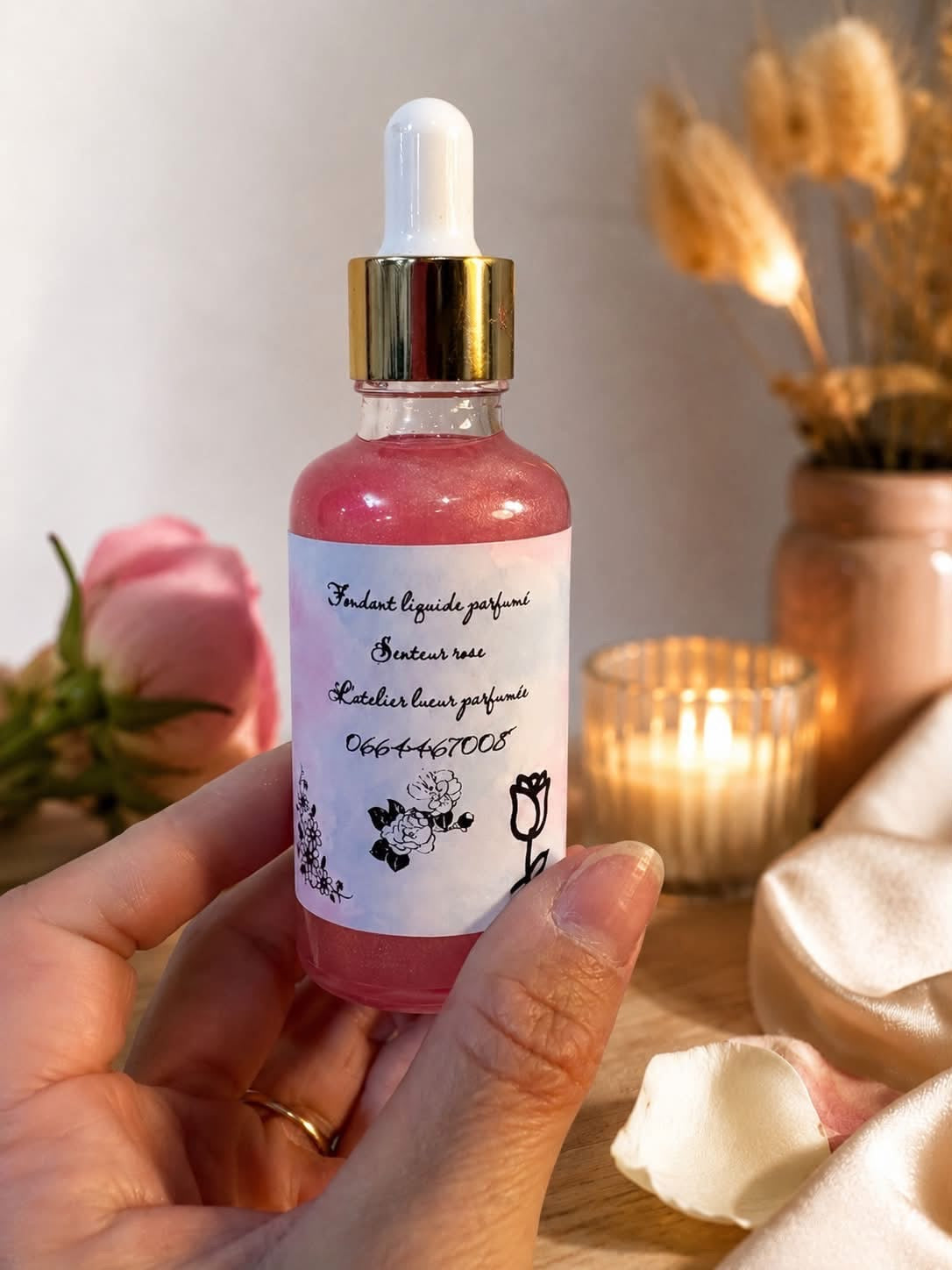 Fondant parfumé liquide rose 🌹